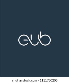 Letters EUB Joint logo icon vector element.