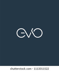 Letters EVO Joint logo icon vector element.