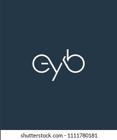 Letters EYB Joint logo icon vector element.