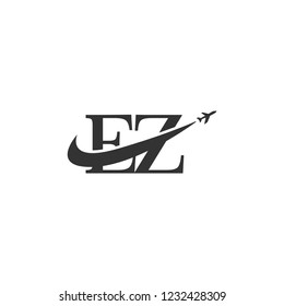 letters ez logo template