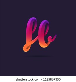 Letters F B logo, multi colour letters icon vector template.