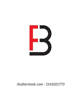 Letters F and B, F B simple symbol logo vector