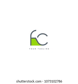 Letters F C joint logo icon vector element.
