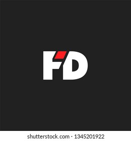letters F & D Joint logo icon vector template.
