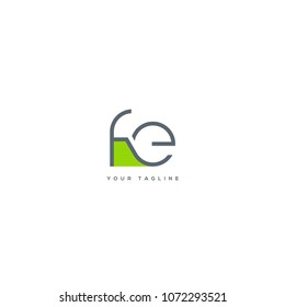 Letters F E, F & E joint logo icon vector element.
