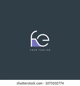 Letters F E joint logo icon vector element.
