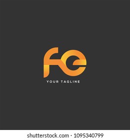 Letters F E joint logo icon vector template.
