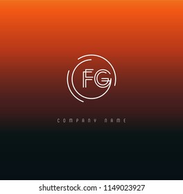 Letters F G Joint logo icon vector element.
