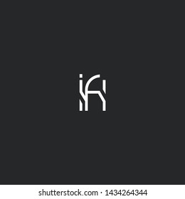 Letters I F I Joint logo icon vector element.