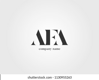 Letters A F A logo icon vector template.