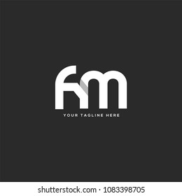 Letters F M, F & M joint logo icon vector template.
