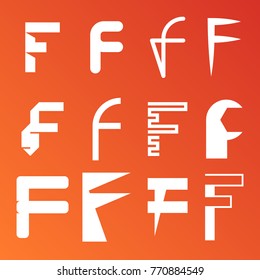Letters F for making logo