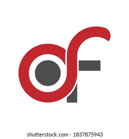 letters F and O. Flat design for logo, brand or label. Vector illustration
