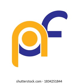 letters F and P. Flat design for logo, brand or label. Vector illustration
