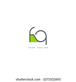 Letters F Q joint logo icon vector element.
