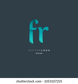 Letters F R joint logo icon vector element.