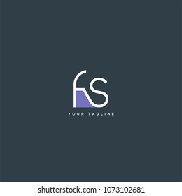 Letters F S joint logo icon vector element.
