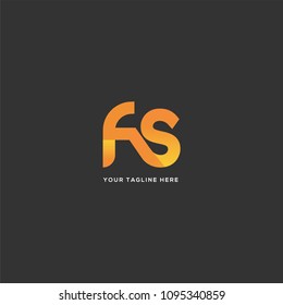 Letters F S joint logo icon vector template.
