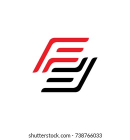 letters f in square logo vector