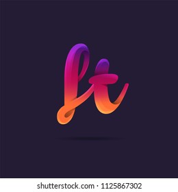 Letters F T logo, multi colour letters icon vector template.