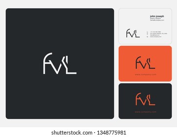 Letters F V L Joint logo icon vector element.