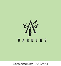Letters A and F vector luxury monogram