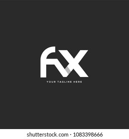 Letters F X, F & X joint logo icon vector template.
