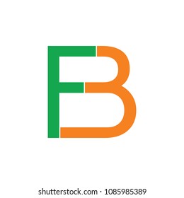 letters f3 or fb logo vector