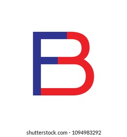 letters fb linked design logo vector