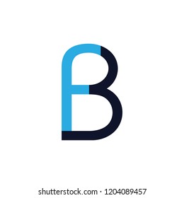 letters fb simple logo vector