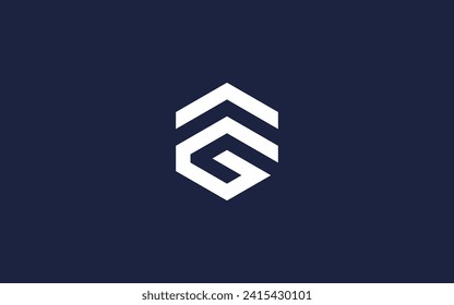 letters fg or gf with hexagon logo icon design vector design template inspiration