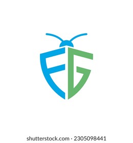 Logotipo de control de plagas FG Letters