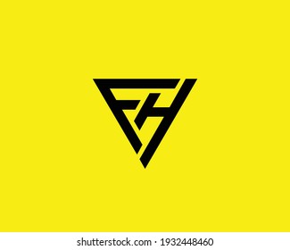plantilla vectorial de diseño de logotipo de letras fh