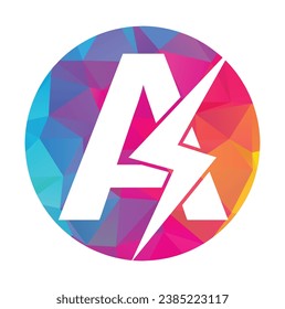 letras A con logotipo flash. Diseño de logotipo Lightning Thunder Letter A. Logo de Flash. plantilla de vector de diseño de logotipo A inicial