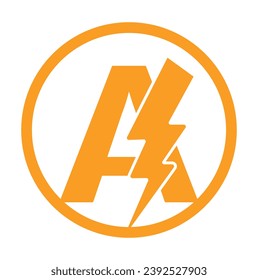 letras A con logotipo flash. Diseño de logotipo Lightning Thunder Letter A. Logo de Flash. plantilla de vector de diseño de logotipo A inicial