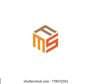 Letters FMS logo template
