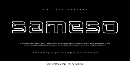 letters font Elegant awesome minimalist geometric typeface design