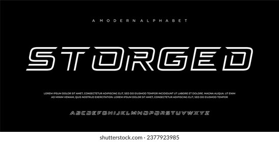 letters font Elegant awesome minimalist geometric typeface design