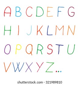 Letters font illustration