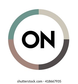 letters, four colors in abstract background logo, design identity in circle, alphabet letter