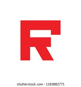 letters fr linked geometric logo vector