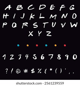 letters friends font numbers symbol