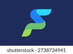 Letters FS modern monogram logo crafted with rounded corners and smooth, organic lines. Simple, clean, balance, and contemporary elegance design. Ideal for technology, internet, food and beverage, retail, etc.