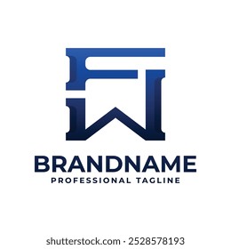 Letras Logotipo del monograma de FW, conveniente para cualquier negocio con las iniciales de FW o de WF