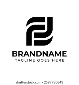 Letters FY or FJ Monogram Logo, suitable for any brand with FY YF FJ JF initials