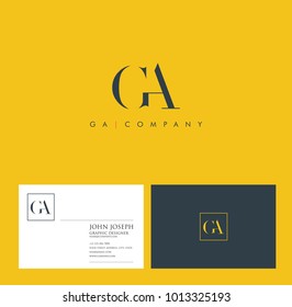 Letters G A, G & A joint logo icon vector element.