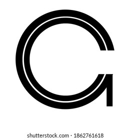 letters g and c in a circle for the logo