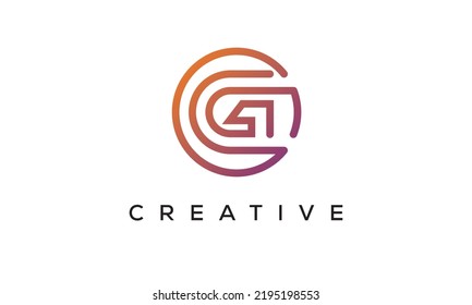 letters G Colored monogram, Modern logo typography. Colors  font alphabet creative art  rainbow typographic design