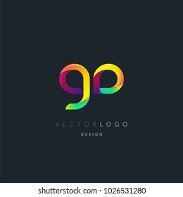 Letters G D, G & D logo, multi colour letters icon vector template.