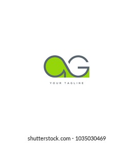 Letters A G, A & G joint logo icon vector template.
